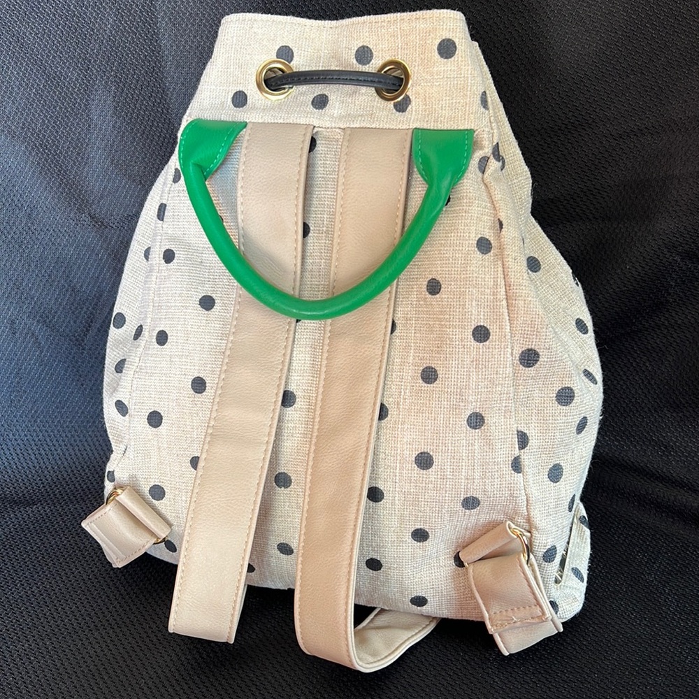 Betsy Johnson | OS | Drawstring Polka Dot Cherry
Pom Pom Backpack Tan
Black NWOT - Picture 2 of 7